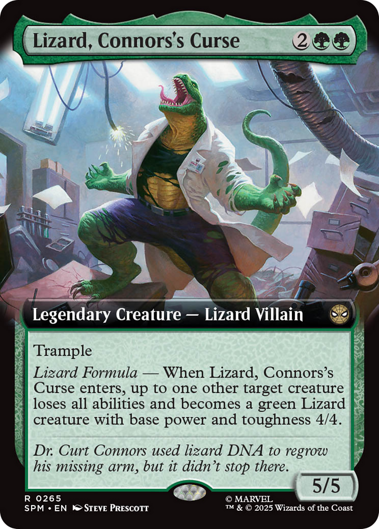 Lizard, Connors's Curse (Extended Art) [Marvel's Spider-Man] - Magic: The Gathering - Card Brawlers | Quebec | Canada |