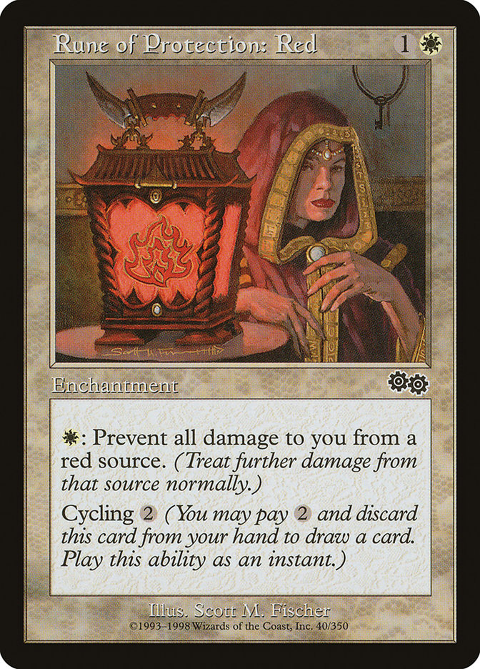 Rune of Protection: Red [Urza's Saga] - Magic: The Gathering - Card Brawlers | Quebec | Canada |