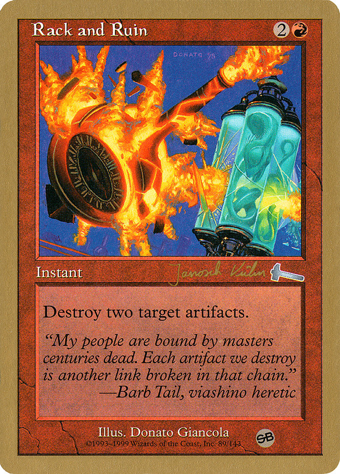 Rack and Ruin (Janosch Kuhn) (SB) [World Championship Decks 2000] - Magic: The Gathering - Card Brawlers | Quebec | Canada |