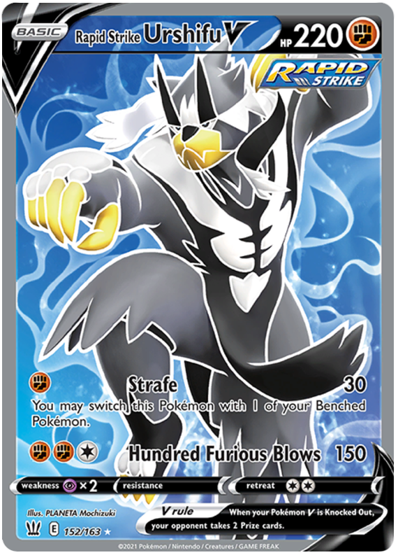 Rapid Strike Urshifu V (152/163) [Sword & Shield: Battle Styles] - Pokémon - Card Brawlers | Quebec | Canada |