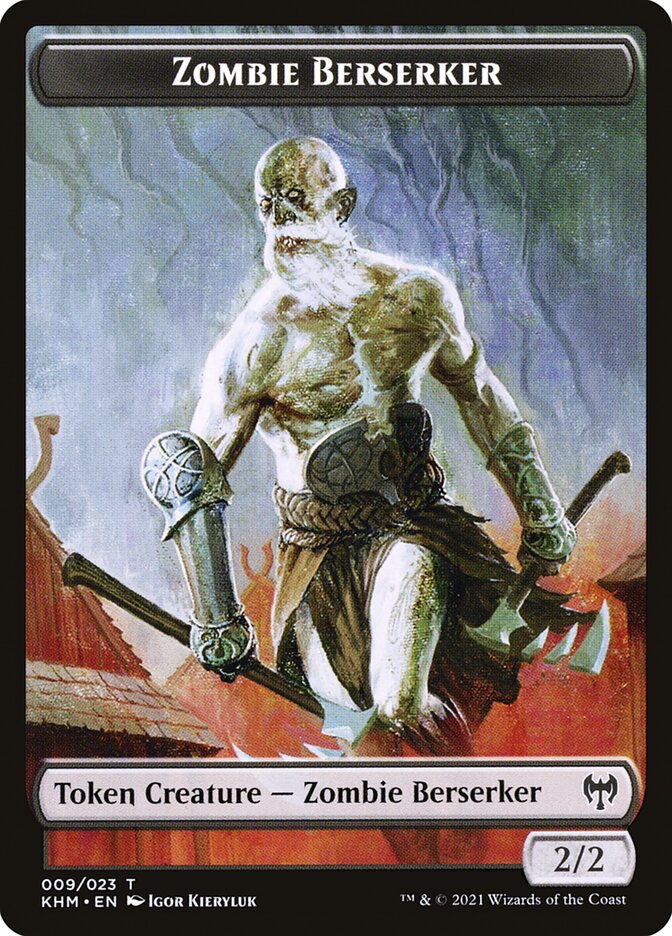 Elf Warrior // Zombie Berserker Double-Sided Token [Kaldheim Tokens] - Magic: The Gathering - Card Brawlers | Quebec | Canada |
