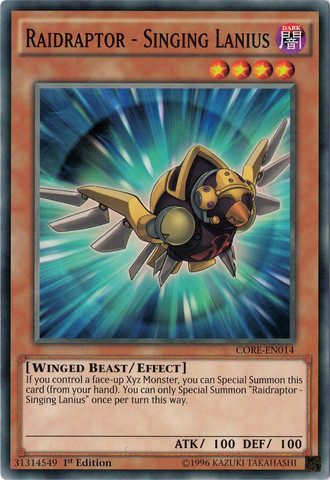 Raidraptor - Singing Lanius [CORE-EN014] Common - Yu-Gi-Oh! - Card Brawlers | Quebec | Canada |