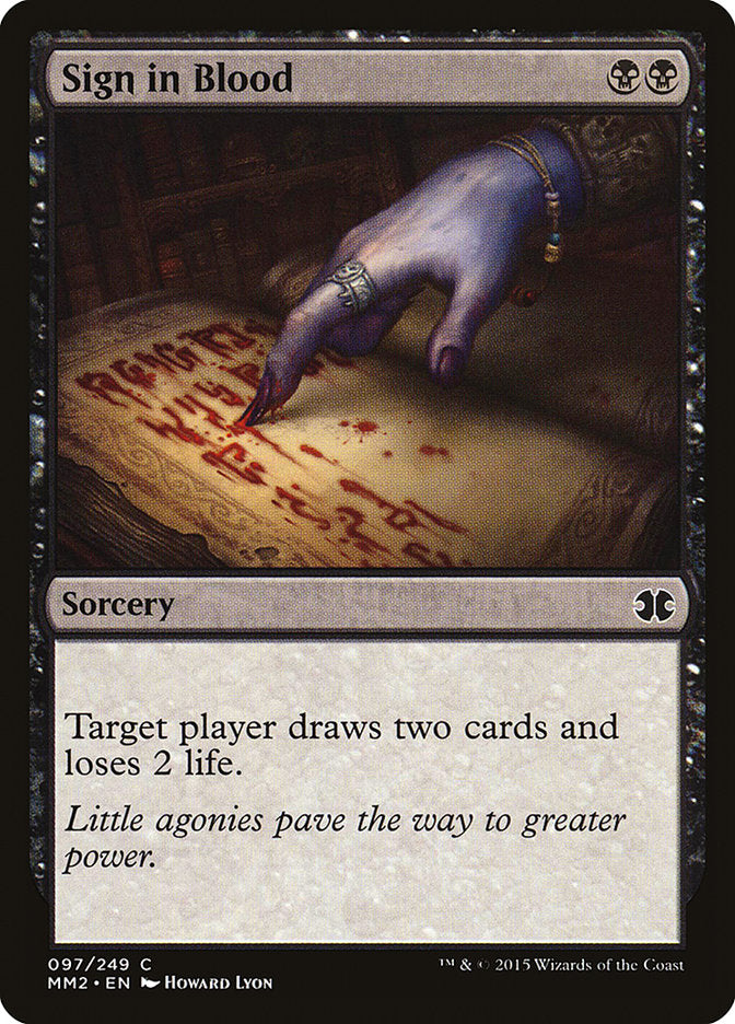 Sign in Blood [Modern Masters 2015] - Magic: The Gathering - Card Brawlers | Quebec | Canada |