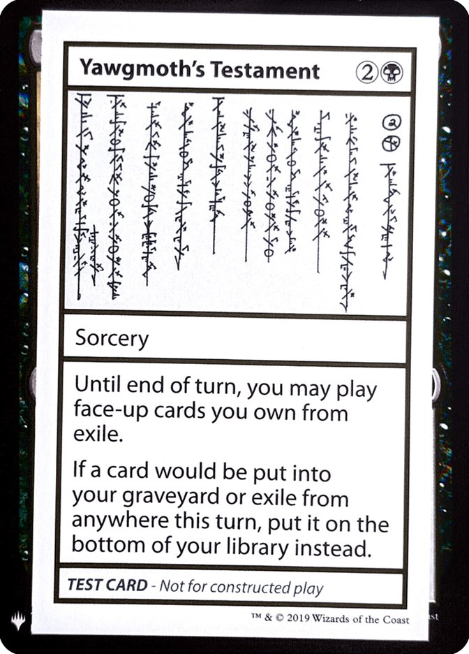 Yawgmoth's Testament [Mystery Booster Playtest Cards] - Magic: The Gathering - Card Brawlers | Quebec | Canada |