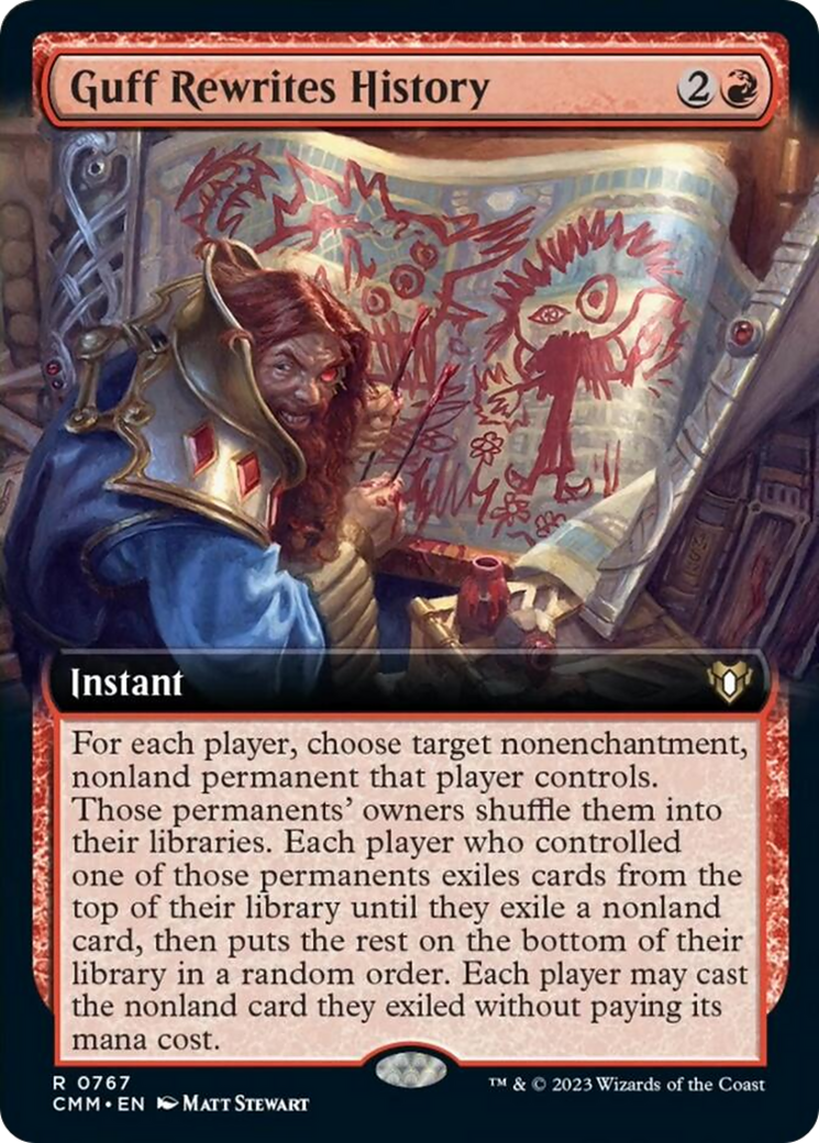 Guff Rewrites History (Extended Art) [Commander Masters] - Magic: The Gathering - Card Brawlers | Quebec | Canada |