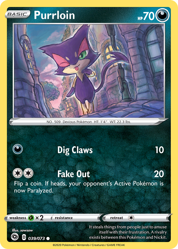 Purrloin (039/073) [Sword & Shield: Champion's Path] - Pokémon - Card Brawlers | Quebec | Canada |