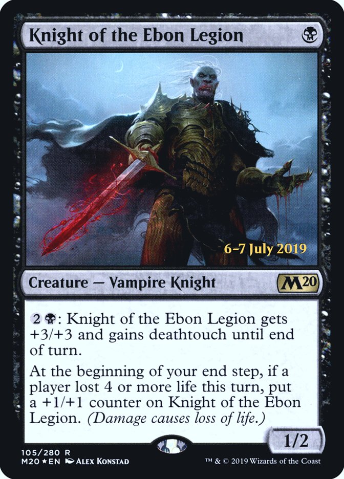 Knight of the Ebon Legion [Core Set 2020 Prerelease Promos] - Magic: The Gathering - Card Brawlers | Quebec | Canada |