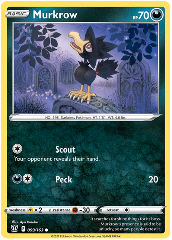 Murkrow (093/163) [Sword & Shield: Battle Styles] - Pokémon - Card Brawlers | Quebec | Canada |