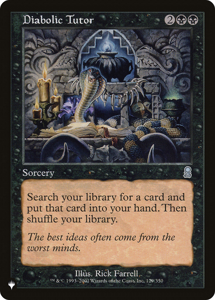 Diabolic Tutor [The List] - Magic: The Gathering - Card Brawlers | Quebec | Canada |