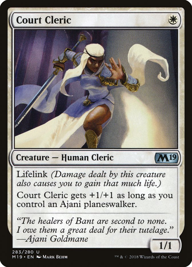 Court Cleric [Core Set 2019] - Magic: The Gathering - Card Brawlers | Quebec | Canada |