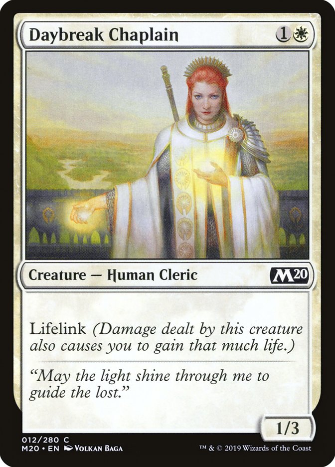 Daybreak Chaplain [Core Set 2020] - Magic: The Gathering - Card Brawlers | Quebec | Canada |