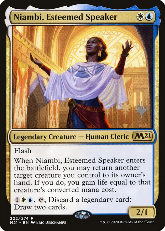 Niambi, Esteemed Speaker (Promo Pack) [Core Set 2021 Promos] - Magic: The Gathering - Card Brawlers | Quebec | Canada |
