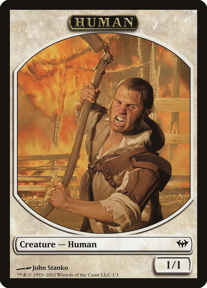 Human Token [Dark Ascension Tokens] - Magic: The Gathering - Card Brawlers | Quebec | Canada |
