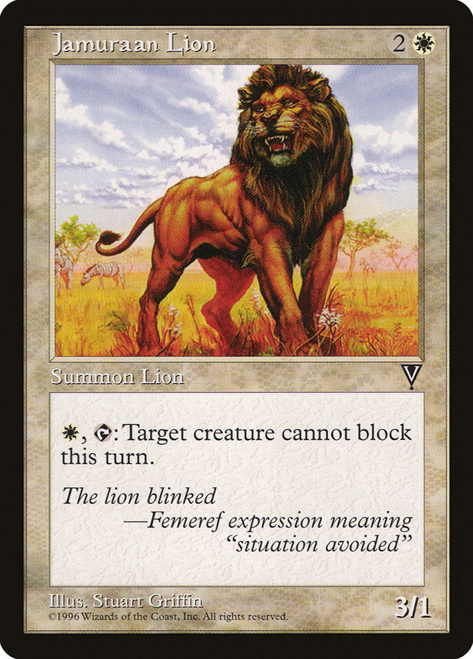 Jamuraan Lion [Visions] - Magic: The Gathering - Card Brawlers | Quebec | Canada |