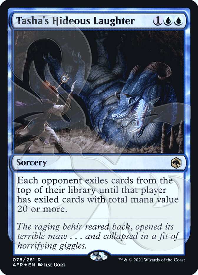 Tasha's Hideous Laughter (Ampersand Promo) [Dungeons & Dragons: Adventures in the Forgotten Realms Promos] - Magic: The Gathering - Card Brawlers | Quebec | Canada |