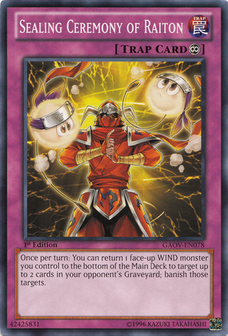 Sealing Ceremony of Raiton [GAOV-EN078] Common - Yu-Gi-Oh! - Card Brawlers | Quebec | Canada |