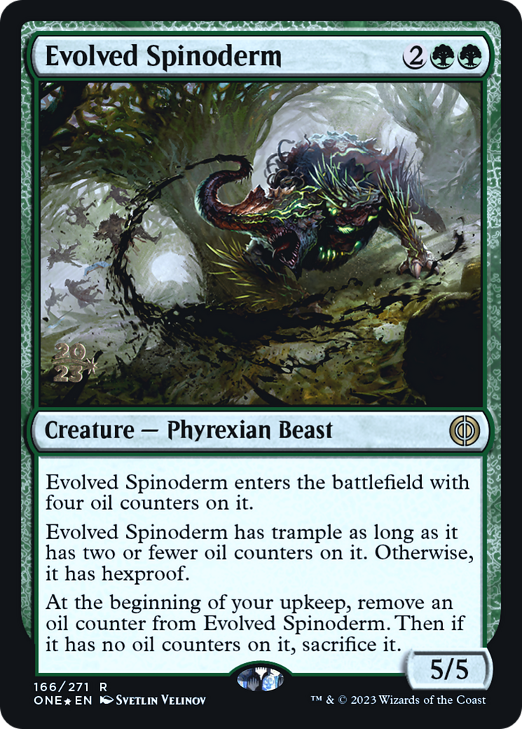 Evolved Spinoderm [Phyrexia: All Will Be One Prerelease Promos] - Magic: The Gathering - Card Brawlers | Quebec | Canada |