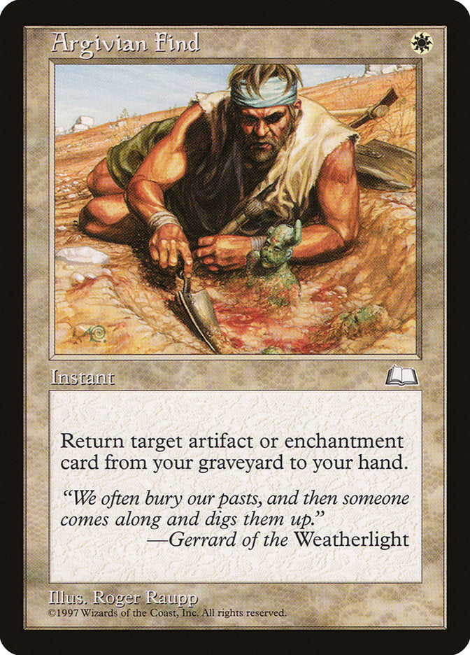 Argivian Find [Weatherlight] - Magic: The Gathering - Card Brawlers | Quebec | Canada |