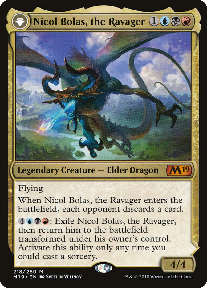 Nicol Bolas, the Ravager // Nicol Bolas, the Arisen [Core Set 2019] - Magic: The Gathering - Card Brawlers | Quebec | Canada |