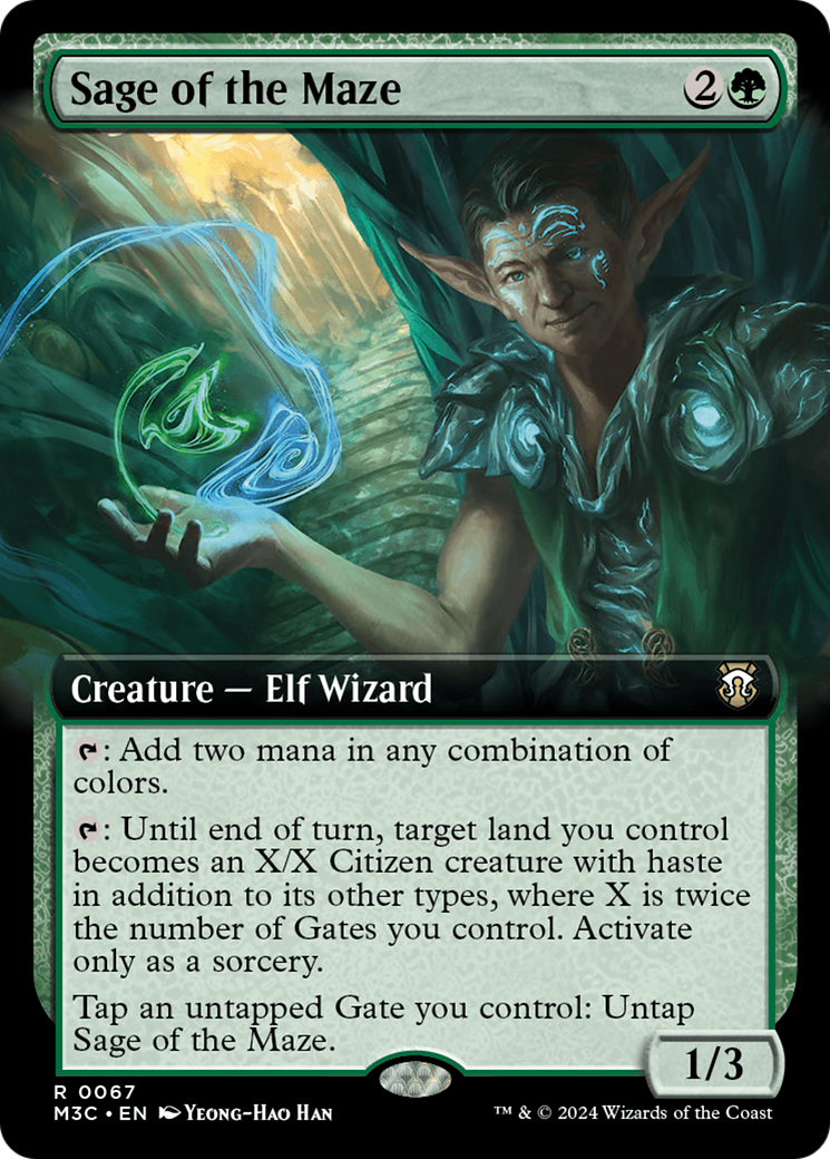 Sage of the Maze (Extended Art) (Ripple Foil) [Modern Horizons 3 Commander] - Magic: The Gathering - Card Brawlers | Quebec | Canada |