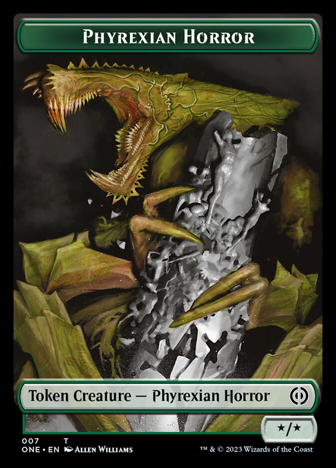 Phyrexian Mite (011) // Phyrexian Horror (007) Double-Sided Token [Phyrexia: All Will Be One Tokens] - Magic: The Gathering - Card Brawlers | Quebec | Canada |