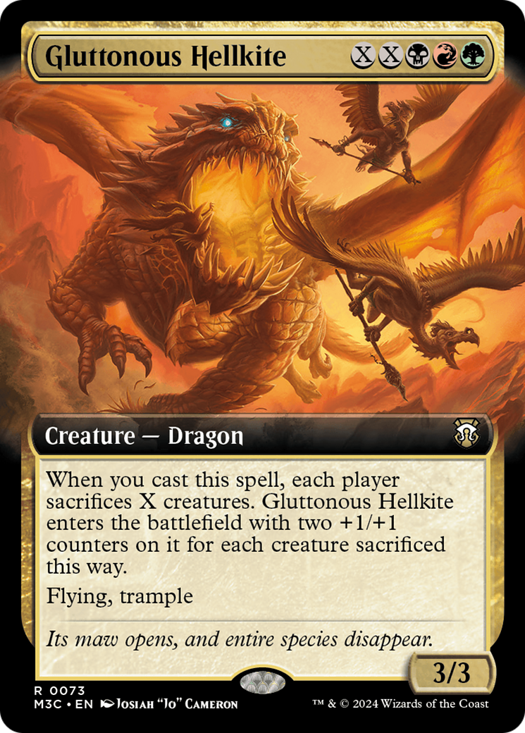Gluttonous Hellkite (Extended Art) (Ripple Foil) [Modern Horizons 3 Commander] - Magic: The Gathering - Card Brawlers | Quebec | Canada |