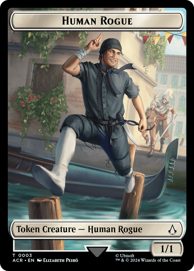 Assassin // Human Rogue Double-Sided Token [Assassin's Creed Tokens] - Magic: The Gathering - Card Brawlers | Quebec | Canada |