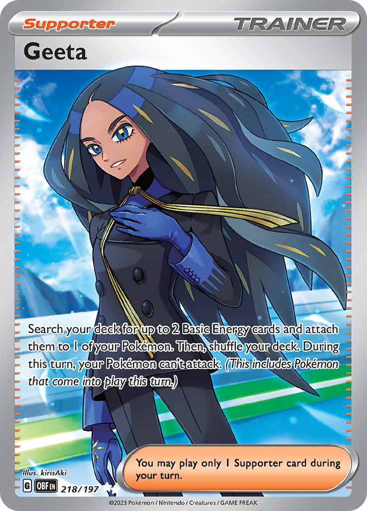 Geeta (218/197) [Scarlet & Violet: Obsidian Flames] - Pokémon - Card Brawlers | Quebec | Canada |