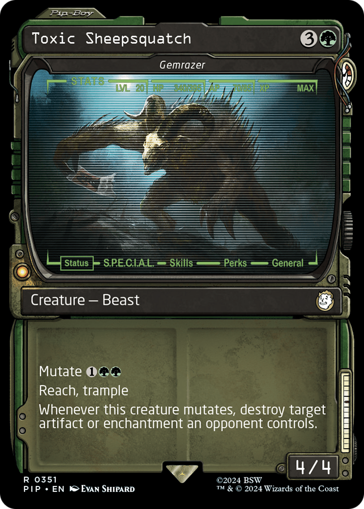 Toxic Sheepsquatch - Gemrazer (Showcase) [Fallout] - Magic: The Gathering - Card Brawlers | Quebec | Canada |