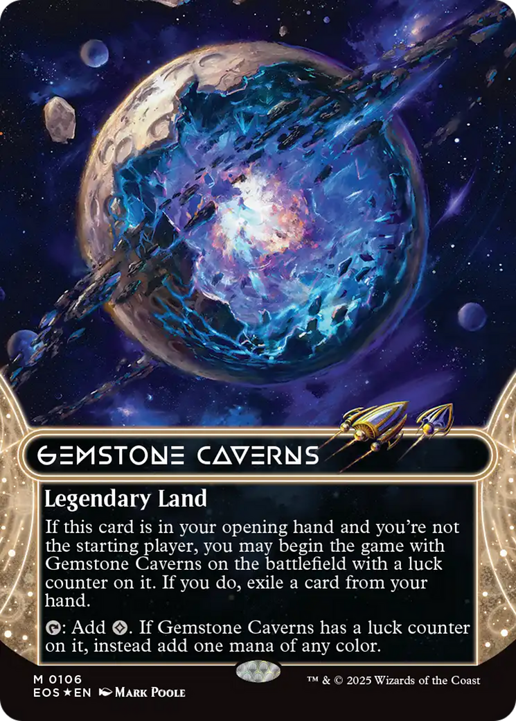 Gemstone Caverns (0106) (Borderless) (Galaxy Foil) [Edge of Eternities: Stellar Sights] - Magic: The Gathering - Card Brawlers | Quebec | Canada |