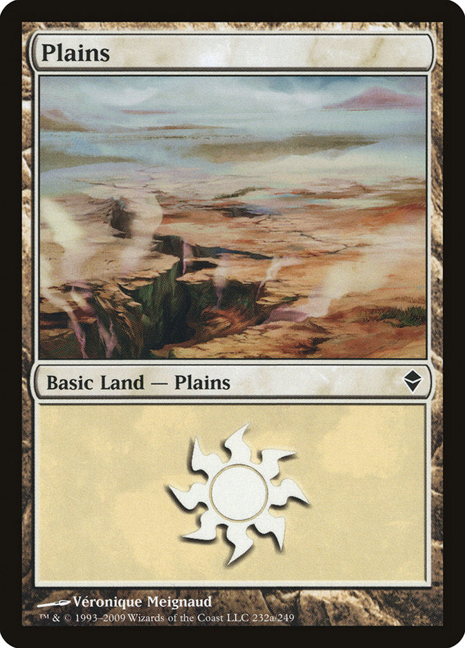 Plains (232a) [Zendikar] - Magic: The Gathering - Card Brawlers | Quebec | Canada |