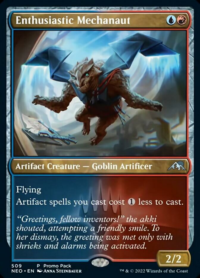 Enthusiastic Mechanaut (Promo Pack) [Kamigawa: Neon Dynasty Promos] - Magic: The Gathering - Card Brawlers | Quebec | Canada |