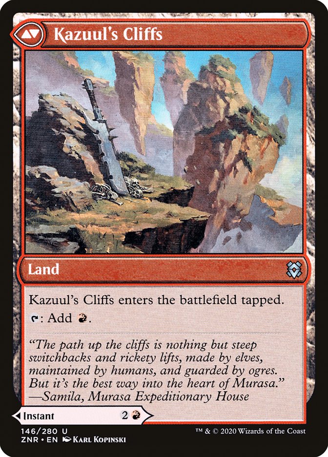Kazuul's Fury // Kazuul's Cliffs [Zendikar Rising] - Magic: The Gathering - Card Brawlers | Quebec | Canada |