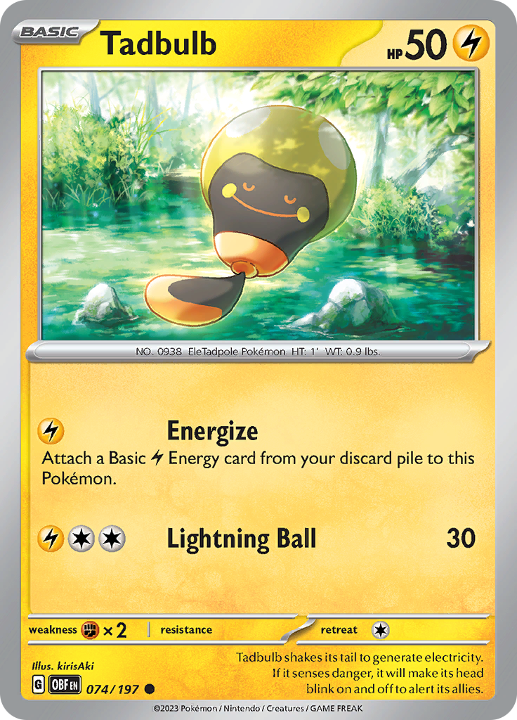 Tadbulb (074/197) [Scarlet & Violet: Obsidian Flames] - Pokémon - Card Brawlers | Quebec | Canada |