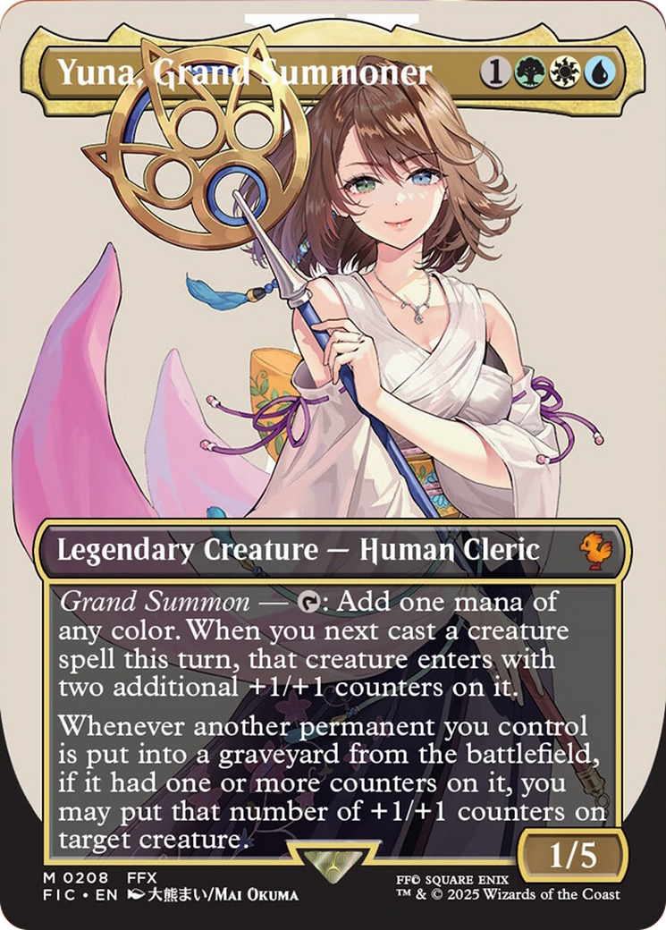 Yuna, Grand Summoner (Borderless) [FINAL FANTASY Commander] - Magic: The Gathering - Card Brawlers | Quebec | Canada |