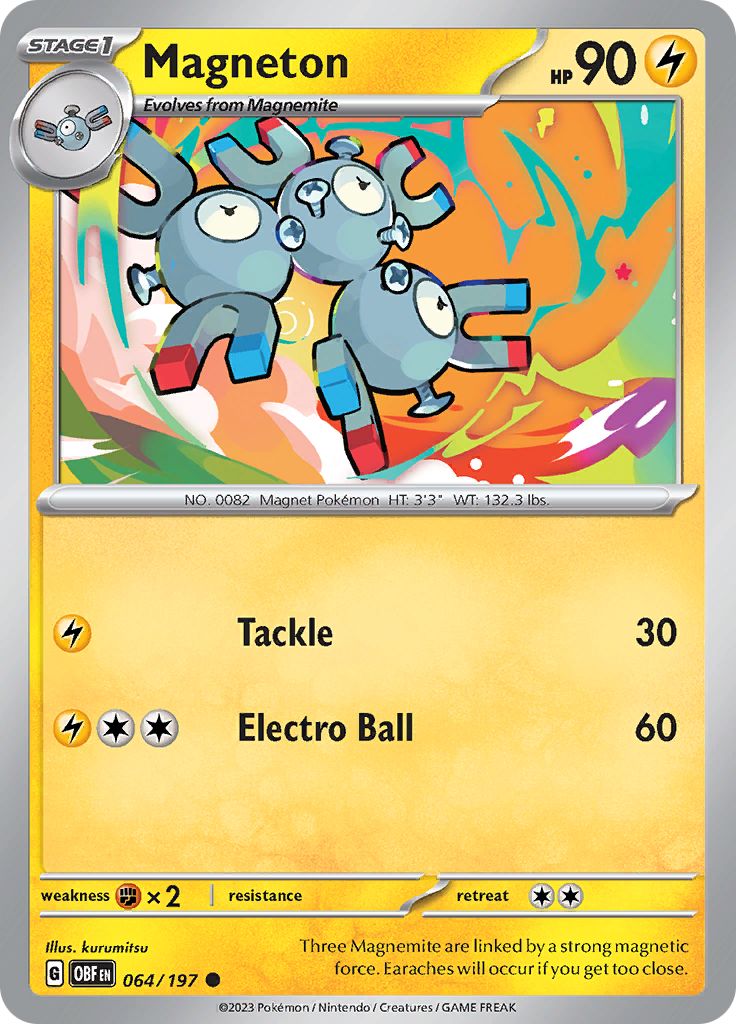 Magneton (064/197) [Scarlet & Violet: Obsidian Flames] - Pokémon - Card Brawlers | Quebec | Canada |