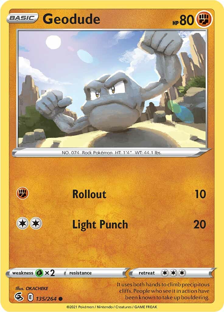 Geodude (135/264) [Sword & Shield: Fusion Strike] - Pokémon - Card Brawlers | Quebec | Canada |