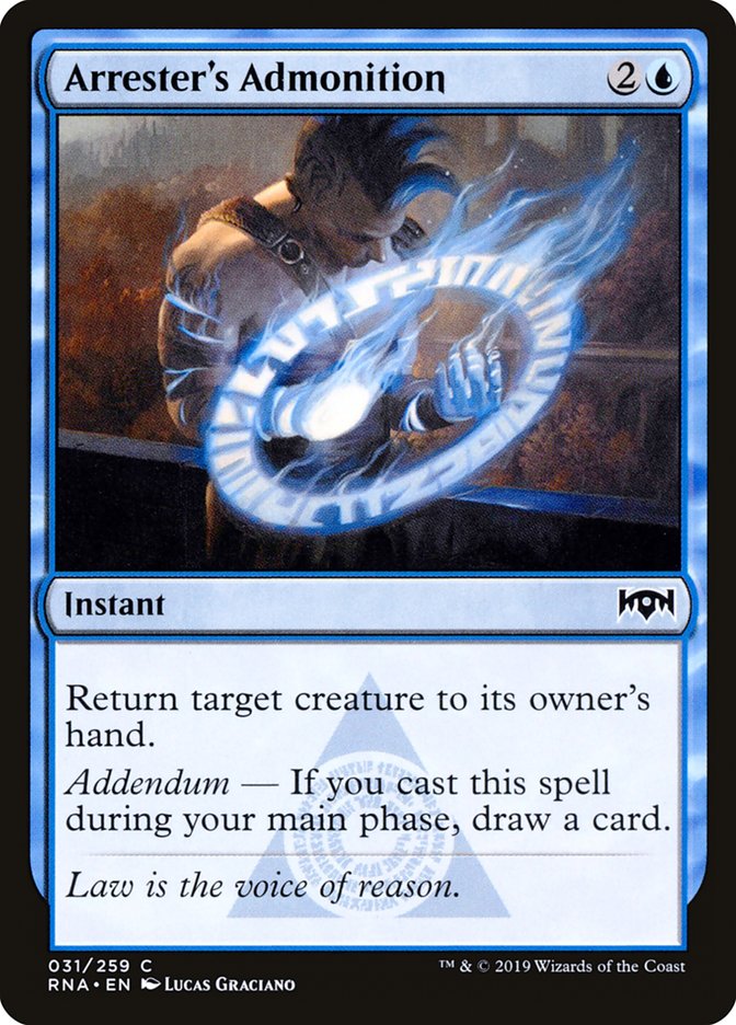 Arrester's Admonition [Ravnica Allegiance] - Magic: The Gathering - Card Brawlers | Quebec | Canada |