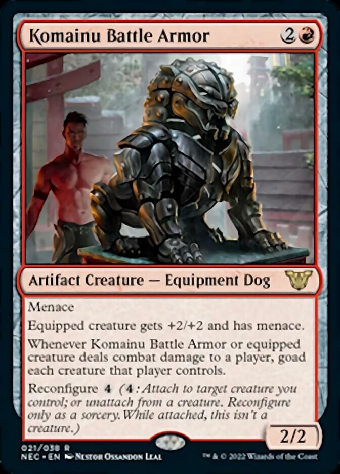 Komainu Battle Armor [Kamigawa: Neon Dynasty Commander] - Magic: The Gathering - Card Brawlers | Quebec | Canada |