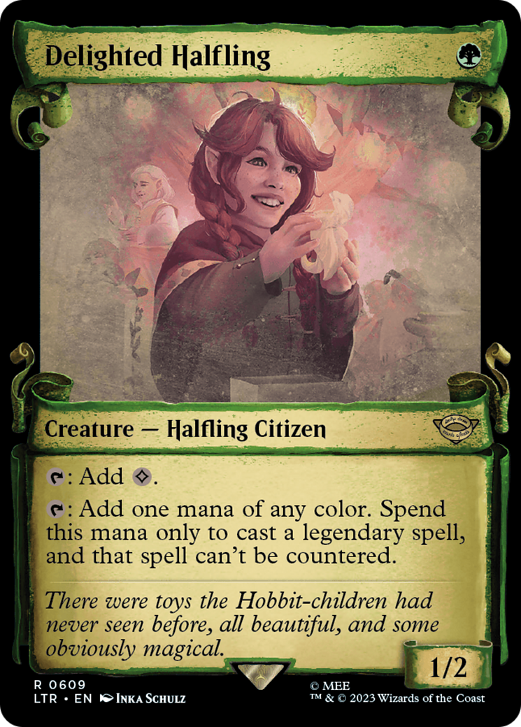 Delighted Halfling [The Lord of the Rings: Tales of Middle-Earth Showcase Scrolls] - Magic: The Gathering - Card Brawlers | Quebec | Canada |