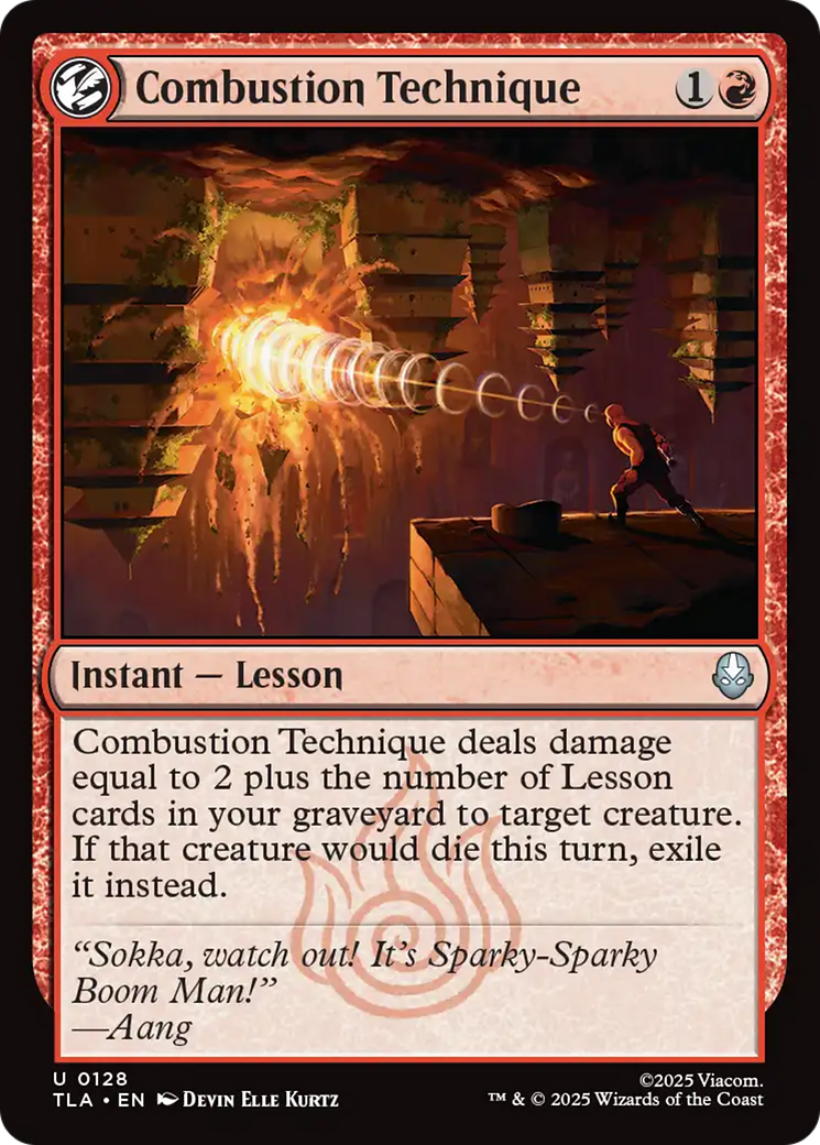 Combustion Technique [Avatar: The Last Airbender] - Magic: The Gathering - Card Brawlers | Quebec | Canada |