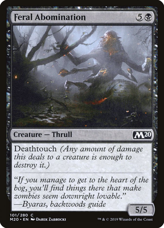 Feral Abomination [Core Set 2020] - Magic: The Gathering - Card Brawlers | Quebec | Canada |