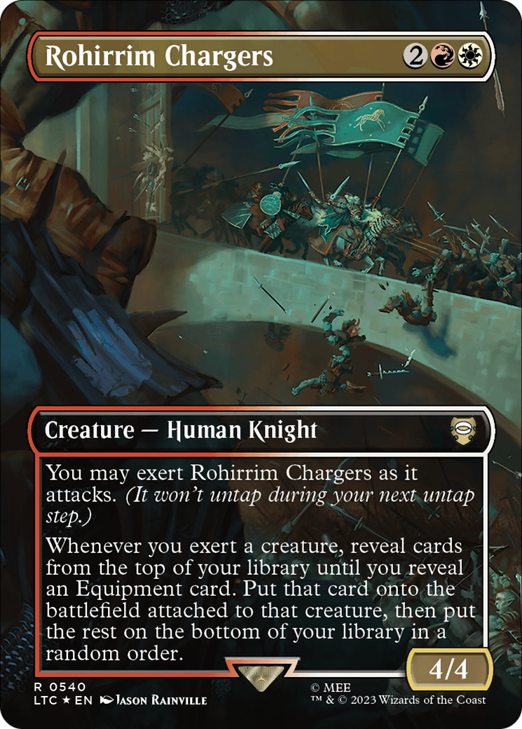 Rohirrim Chargers (Borderless) (Surge Foil) [The Lord of the Rings: Tales of Middle-Earth Commander] - Magic: The Gathering - Card Brawlers | Quebec | Canada |