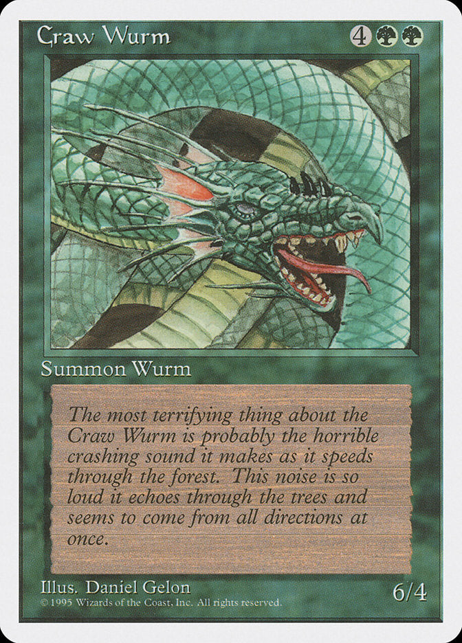 Craw Wurm [Fourth Edition] - Magic: The Gathering - Card Brawlers | Quebec | Canada |