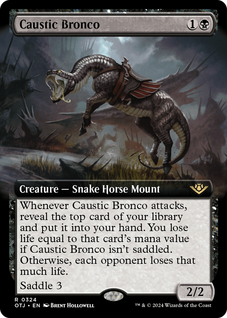 Caustic Bronco (Extended Art) [Outlaws of Thunder Junction] - Magic: The Gathering - Card Brawlers | Quebec | Canada |