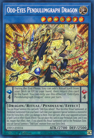 Dragon Pendule aux Yeux Impairs [DIFO-EN034] Secret Rare 