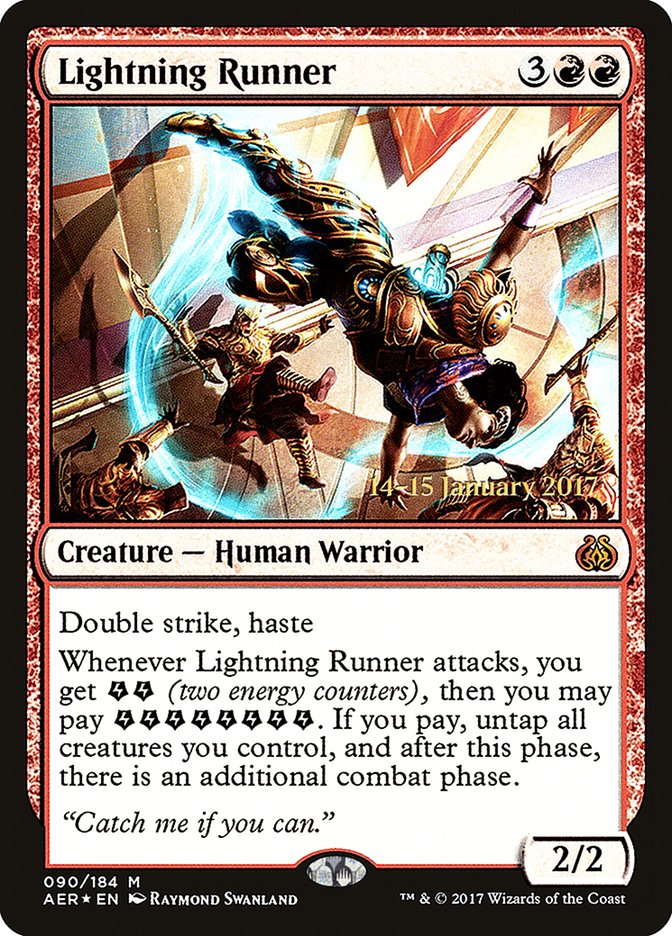 Lightning Runner [Aether Revolt Prerelease Promos] - Magic: The Gathering - Card Brawlers | Quebec | Canada |