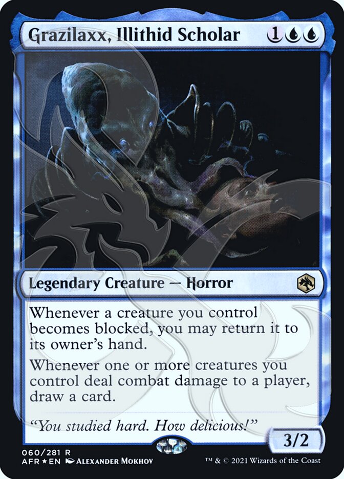 Grazilaxx, Illithid Scholar (Ampersand Promo) [Dungeons & Dragons: Adventures in the Forgotten Realms Promos] - Magic: The Gathering - Card Brawlers | Quebec | Canada |