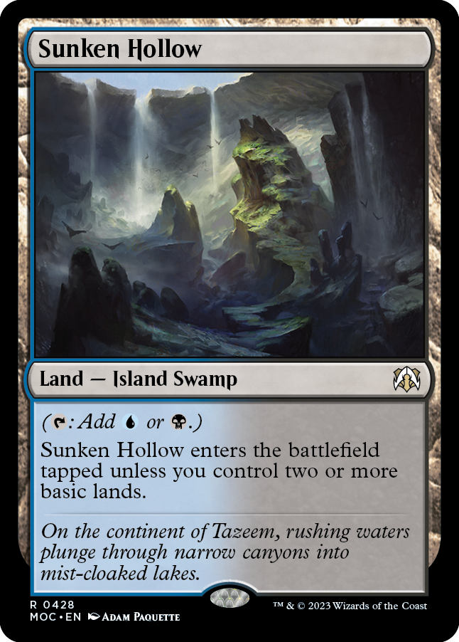 Sunken Hollow [March of the Machine Commander] - Magic: The Gathering - Card Brawlers | Quebec | Canada |