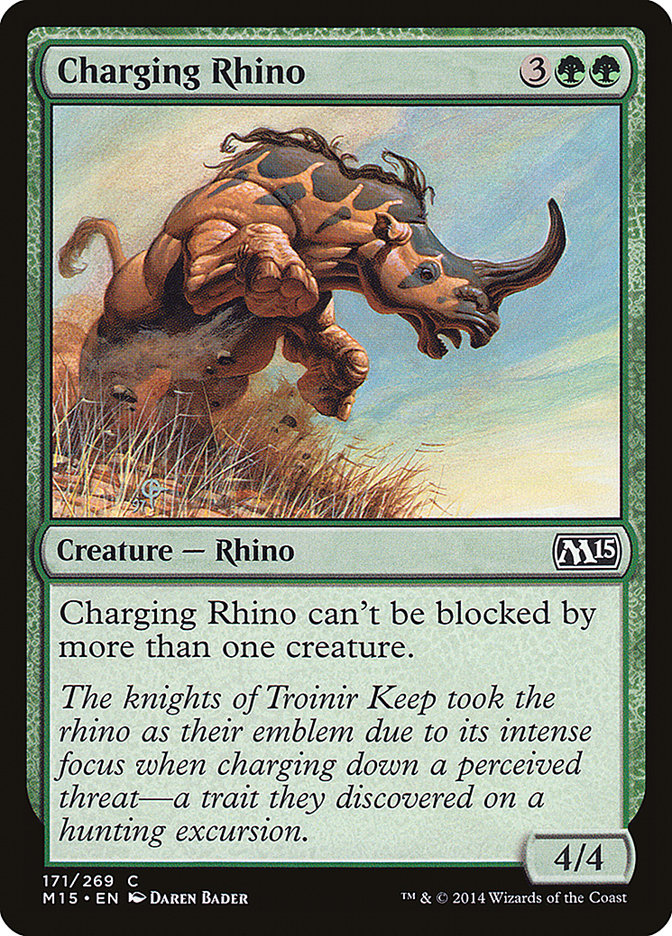 Charging Rhino [Magic 2015] - Magic: The Gathering - Card Brawlers | Quebec | Canada |